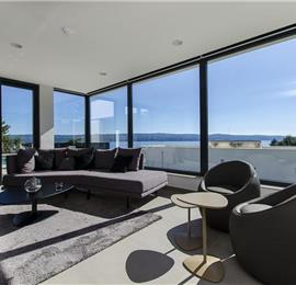 5 bedroom beachfront villa with heated pool near Omis, sleeps 9